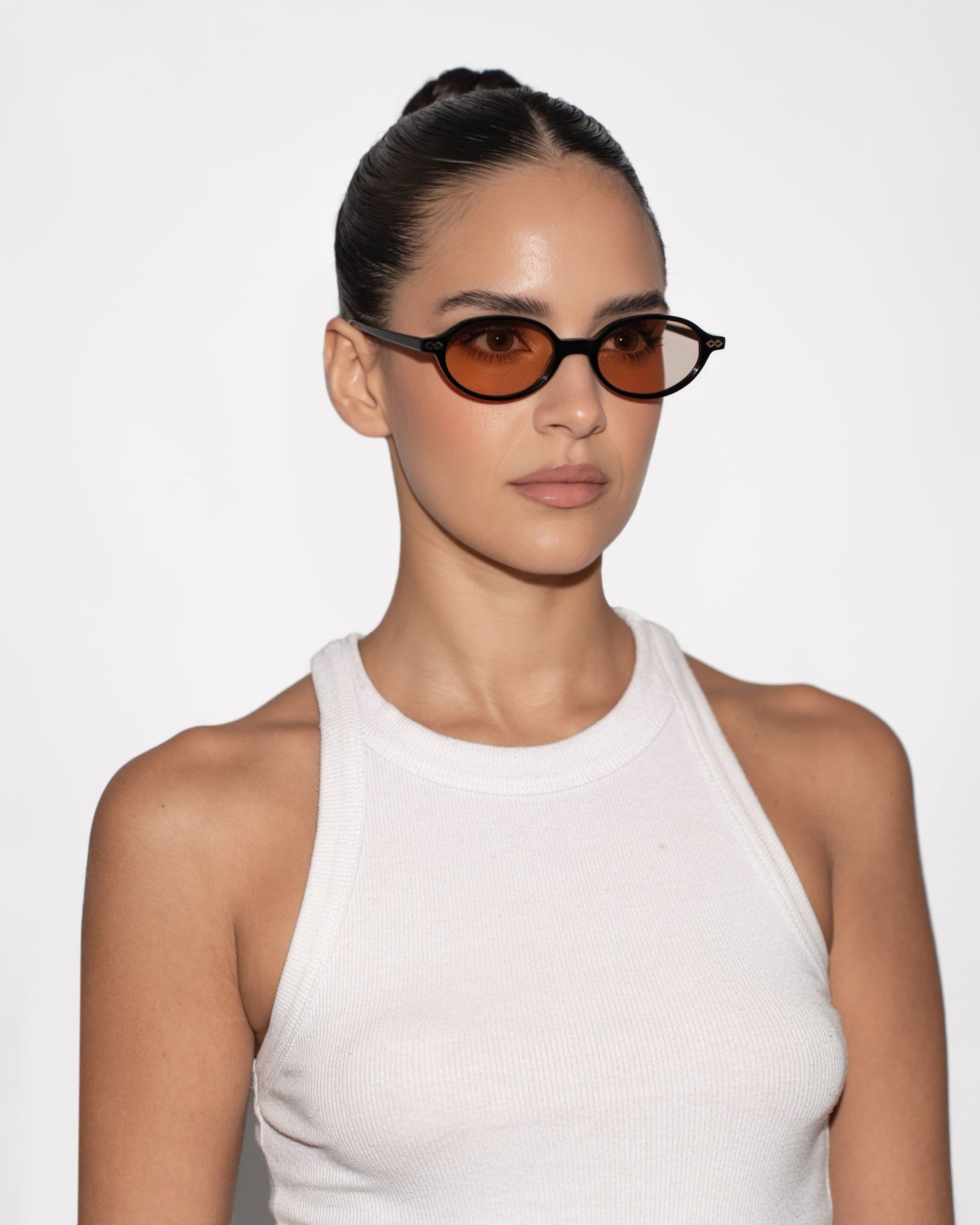 Shop Noor Sunglasses in Orange on Black Colour – Available Online in USA, UK, Canada & United Arab Emirates